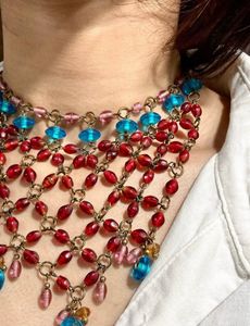 Bohemian handcrafted Beaded Statement Necklace