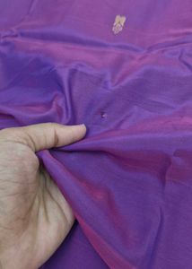 Beautiful Purple Saree with Golden Border