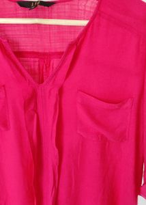 Boxy Fit Hot Pink Top
