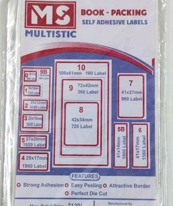 Stickers Labels pastable any product 2 sheet