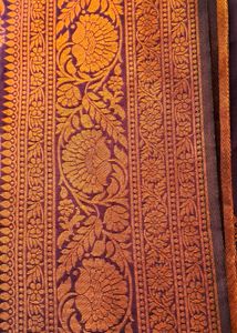 🤩Purple Brocade Silk Saree