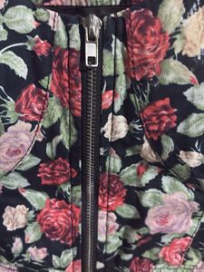 Floral Corset Top with Zipper
