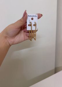 Geometric Gold Hoop Earrings