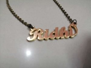 Elegant Gold 'Ridhi' Name Necklace