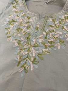 Embroidered Cotton Kurta