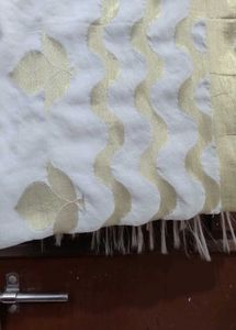 Elegant White &amp; Gold Dupatta