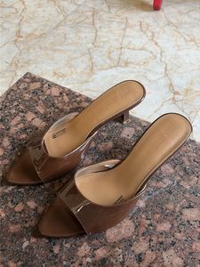 Stylish Brown Pointed Toe Mules