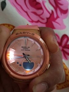Casio Baby-g Analog-Digital Peach Dial Women's