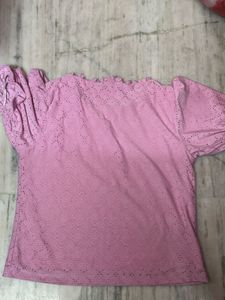 Charming Puff Sleeve Eyelet Top