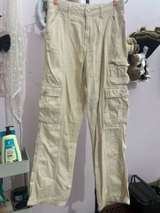 Trendy Beige Cargo Pants