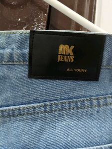 Light Wash Split Hem Jeans