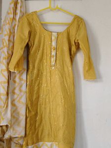 Yellow Kurta Set with Dupatta