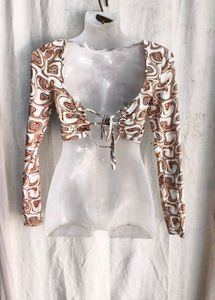 I. Trendy Abstract Print Crop Top