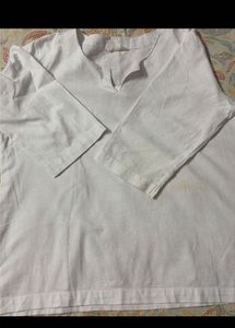 Saada Classic White Cotton Kurta