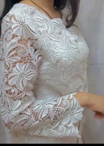Elegant White Lace Blouse
