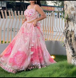 ✨️Blossom Mist Pdp Lehenga with Sequin, Bead Work✨
