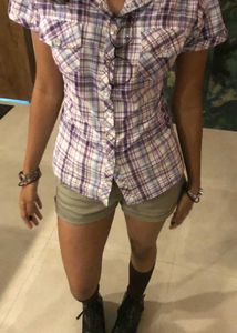 Y2k Khaki High-Waisted Shorts