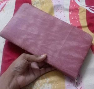 🌷ZARA Pink Suede Zip Around Wallet