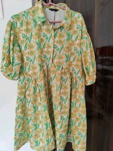 Floral Print Shirt Dress