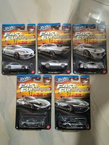 HOTWHEELS FAST AND FURIOUS SILVER SERIES SET