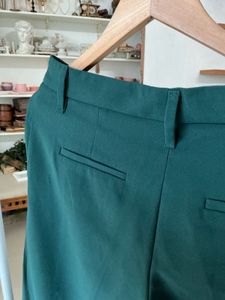 Elegant Forest Green Wide Leg Trousers