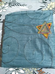 beautiful grey net saree