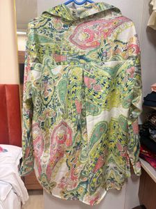 ZARA Paisley Print Long Sleeve Shirt