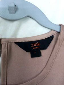 BEIGE METALLIC TOP
