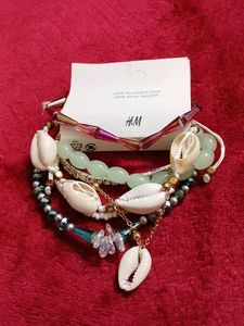 H&M Beaded Bracelet Set (total 7)