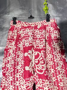 Boho Red &amp; White Patterned Pants