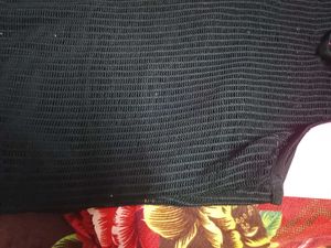 Hot Sheer Striped Black Top  or bodysuit