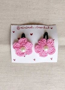 Aesthetic Crochet Flower Hair Clips🌸