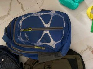 Durable Blue and Grey Backpack