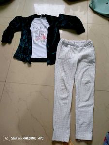 2 Combo Cute Green Velvet Jacket And Night Dress