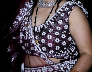 Elegant Embroidered Burgundy Lehenga