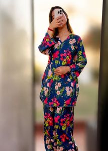 Vibrant Floral Print Kurta Set