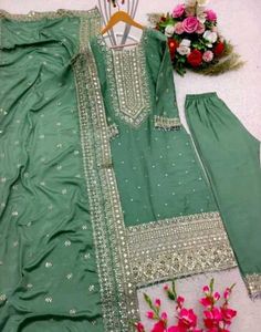 Elegant Green Kurta Set with Dupatta