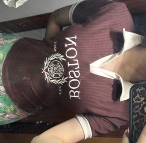Boston Embroidered Polo Top