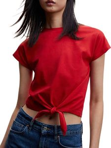 Mango | Knot Front Crop T-Shirt
