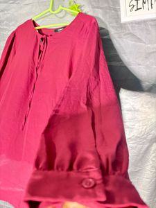 Forever 21 Flowy Magenta Tunic Top