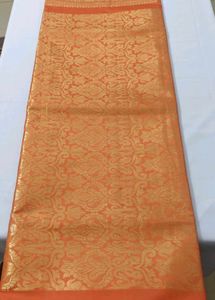 Elegant Orange Silk Saree