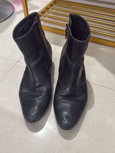 Stylish Black Leather Ankle Boots