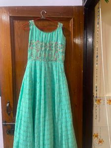 Beautiful Teal Embellished Gown