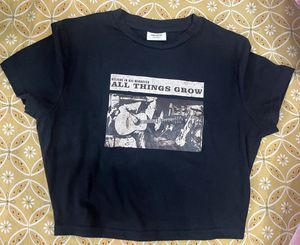 Black "All Things Grow" Graphic Tee