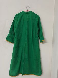 Green &amp; Yellow Embroidered Lhenga Choli