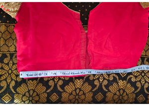 Vibrant Pink Brocade Blouse Set