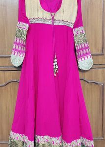 Pure Georgette Brocade Zariwork Anarkali Suit