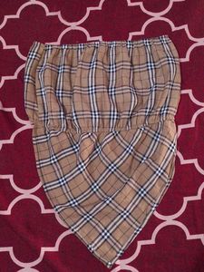 Plaid Bandana Tube Top.