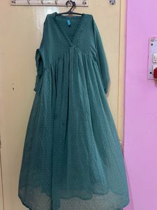Elegant Teal Ethnic Gown