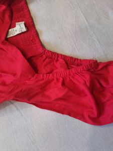 Red Ruffled Top